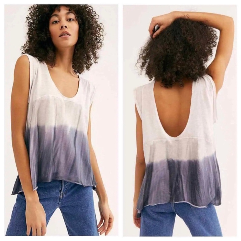 We the Free‎ Ombre Tank Top Oversized Paradise Tie Dye Swing Top